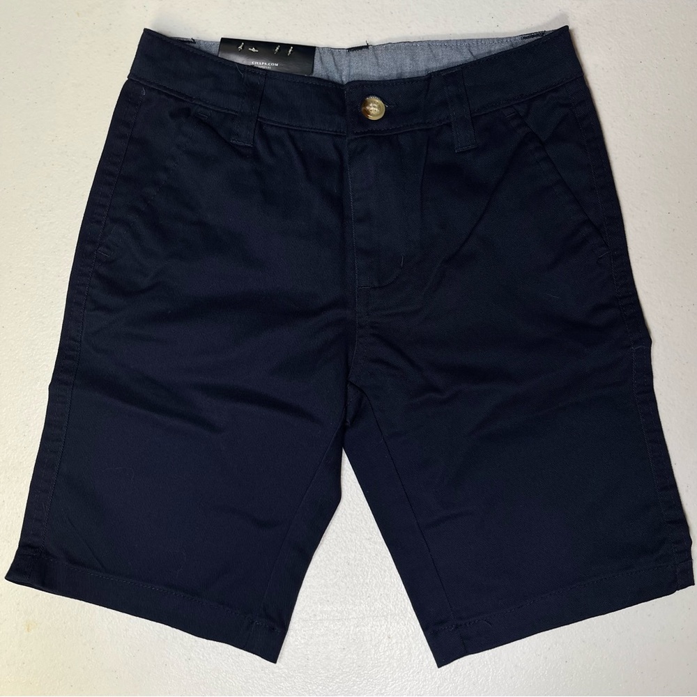 Boys Chaps Newport Navy Dress Shorts size 6 NWT